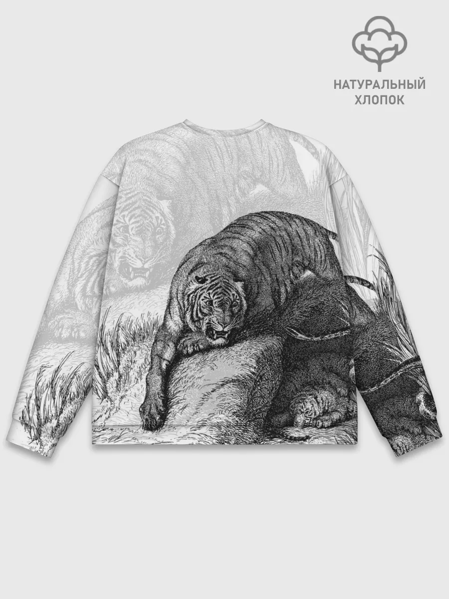 Мужской свитшот базовый / Тигр и змея