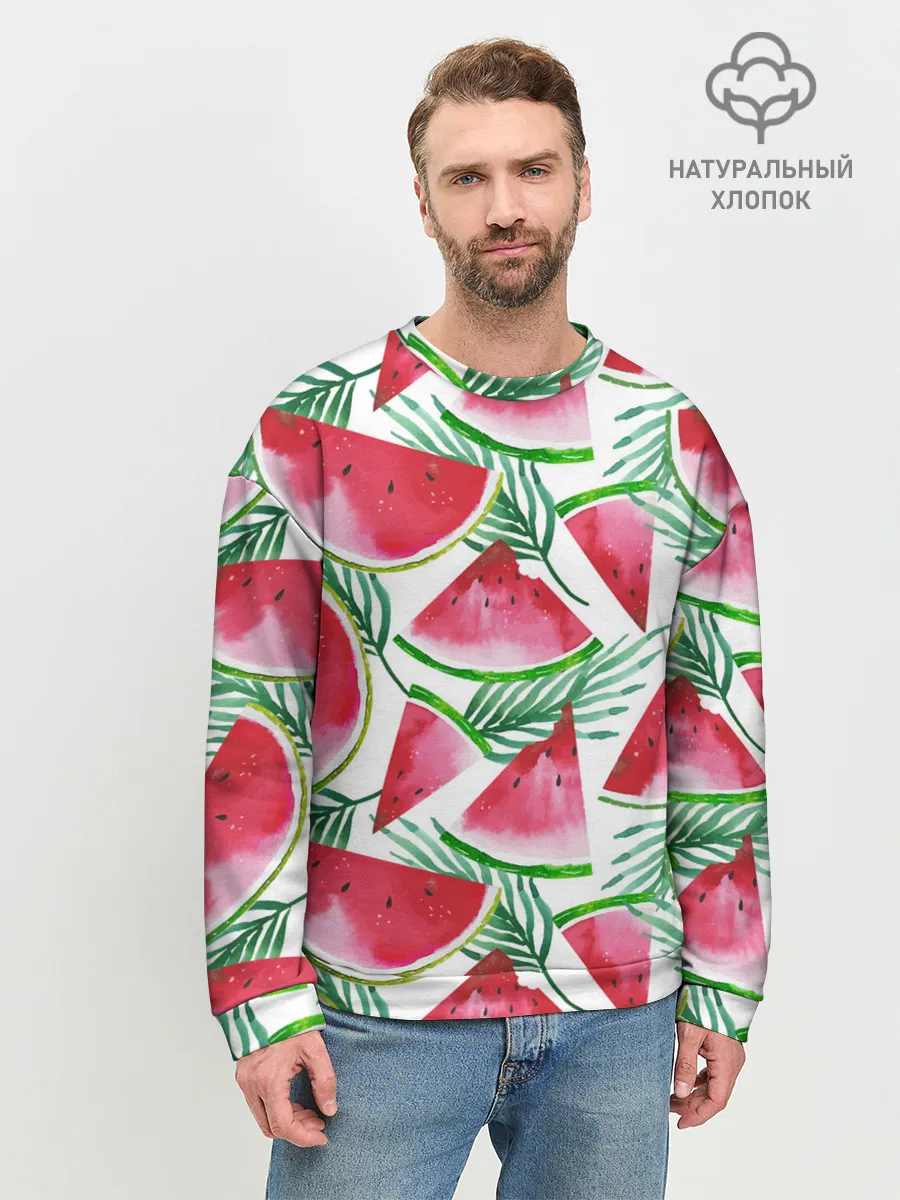Мужской свитшот базовый / Арбузное настроение