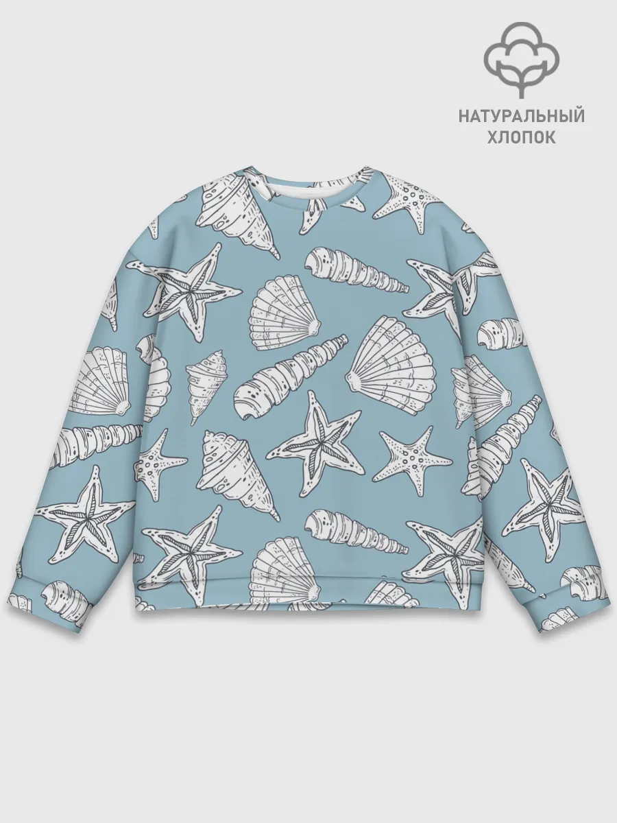 Мужской свитшот базовый / Морские обитатели