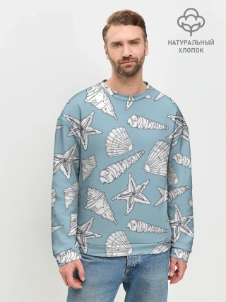 Мужской свитшот базовый / Морские обитатели