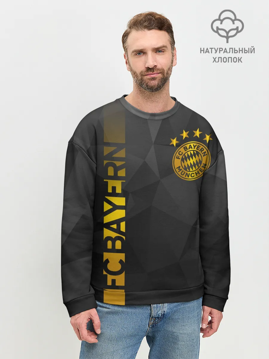 Мужской свитшот базовый / ФК БАВАРИЯ / BAYERN / ЗОЛОТО