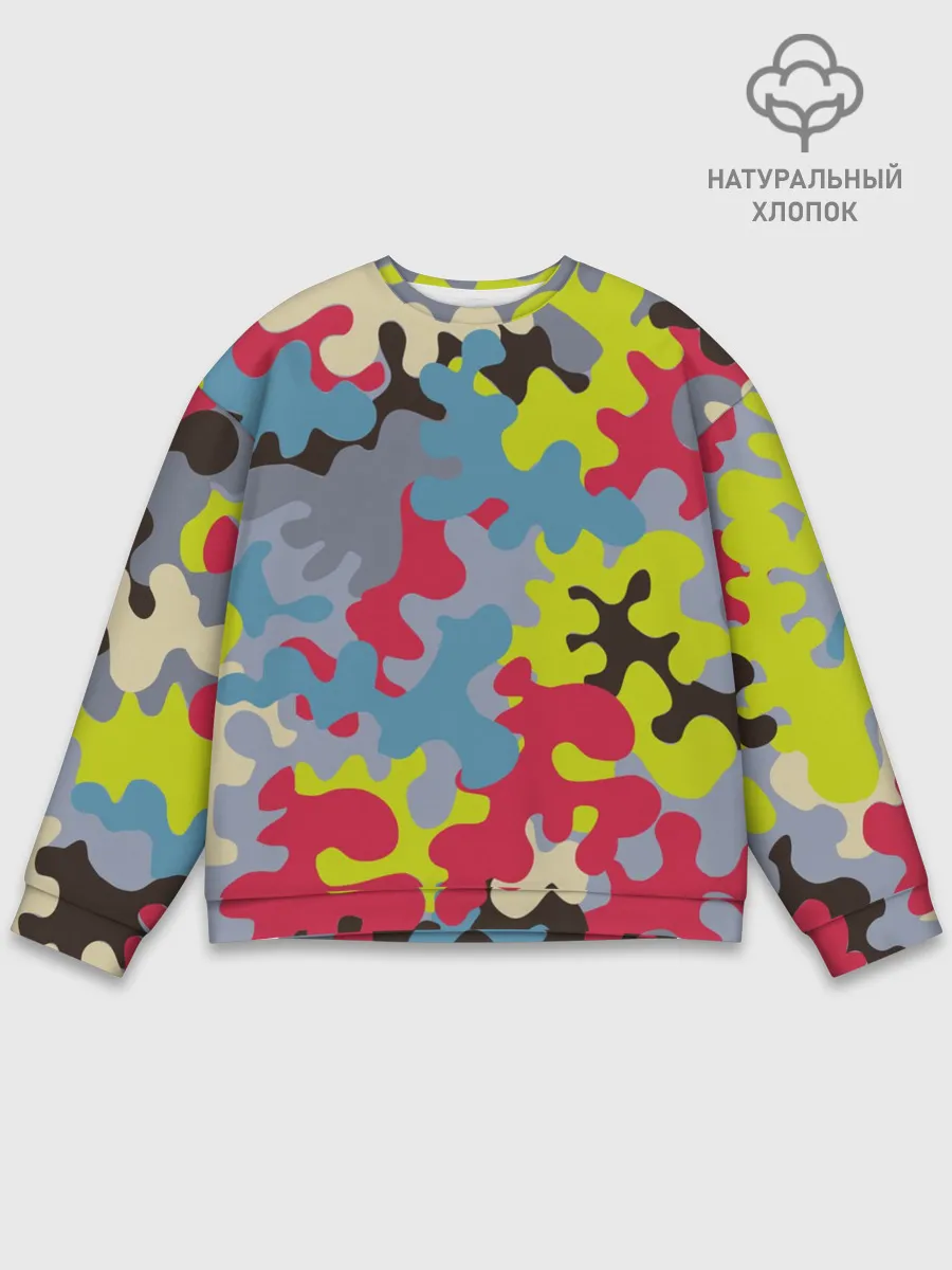 Мужской свитшот базовый / Цветные облака