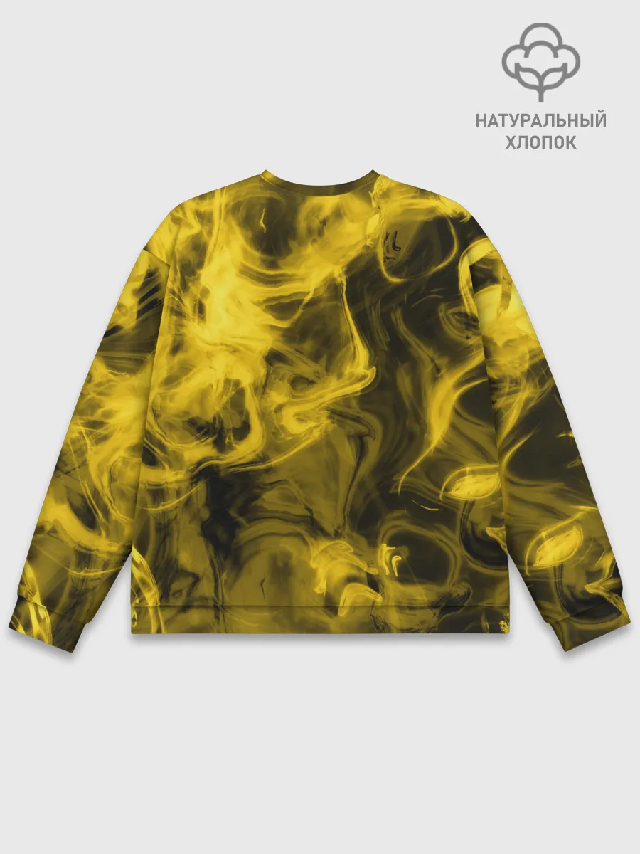 Мужской свитшот базовый / Желтый Неоновый Дым