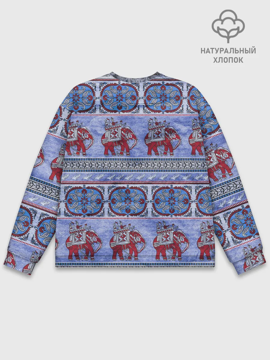 Мужской свитшот базовый / Индийский Орнамент