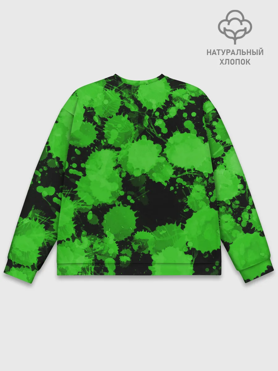 Мужской свитшот базовый / Зеленые Кляксы