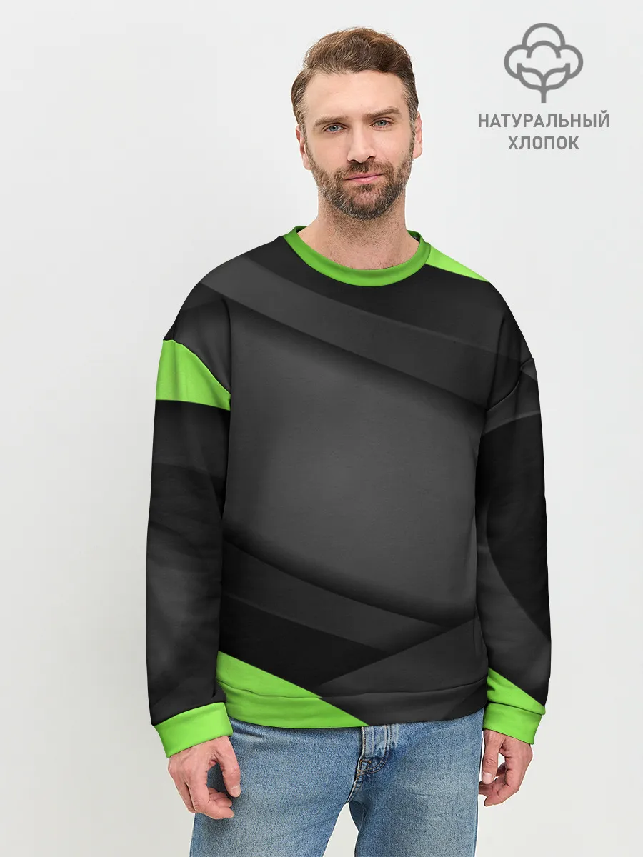 Мужской свитшот базовый / Green / Black