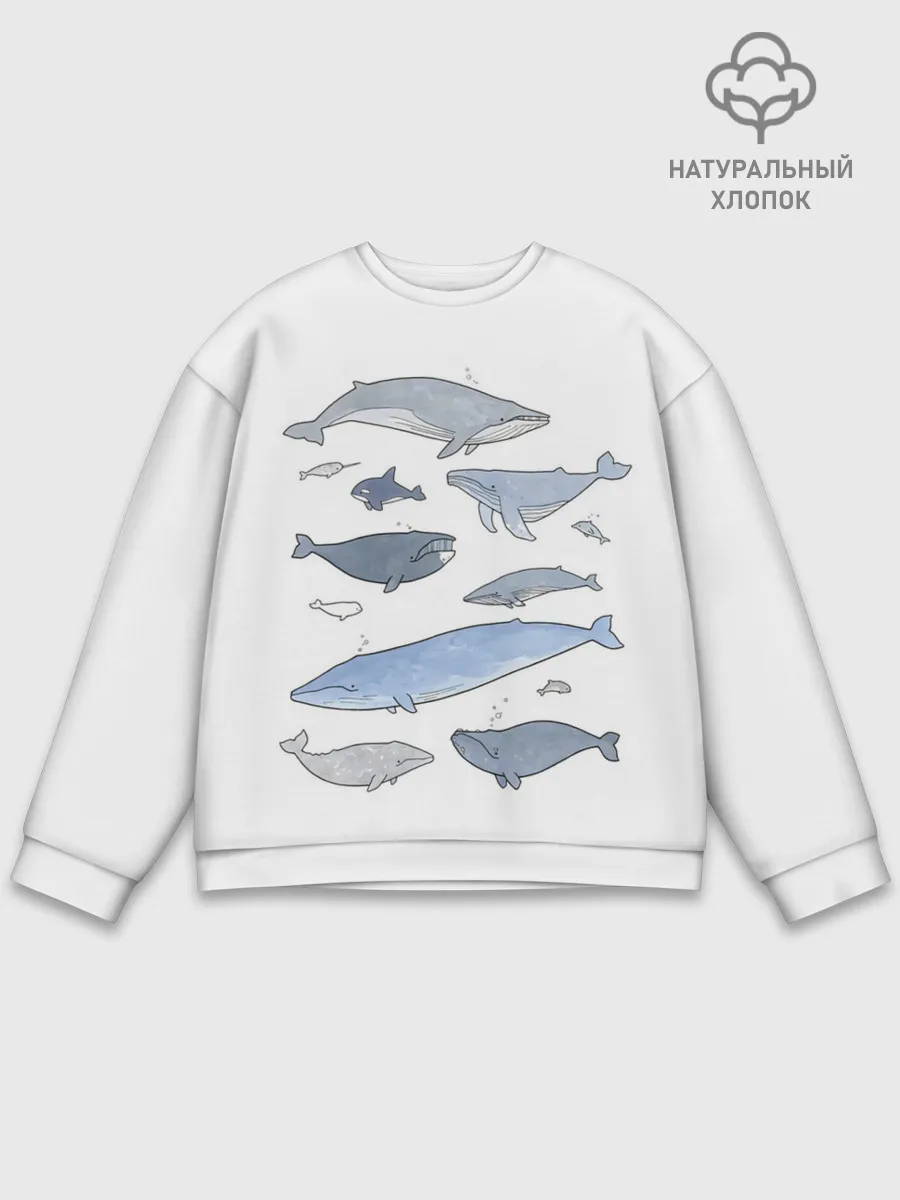 Мужской свитшот базовый / киты