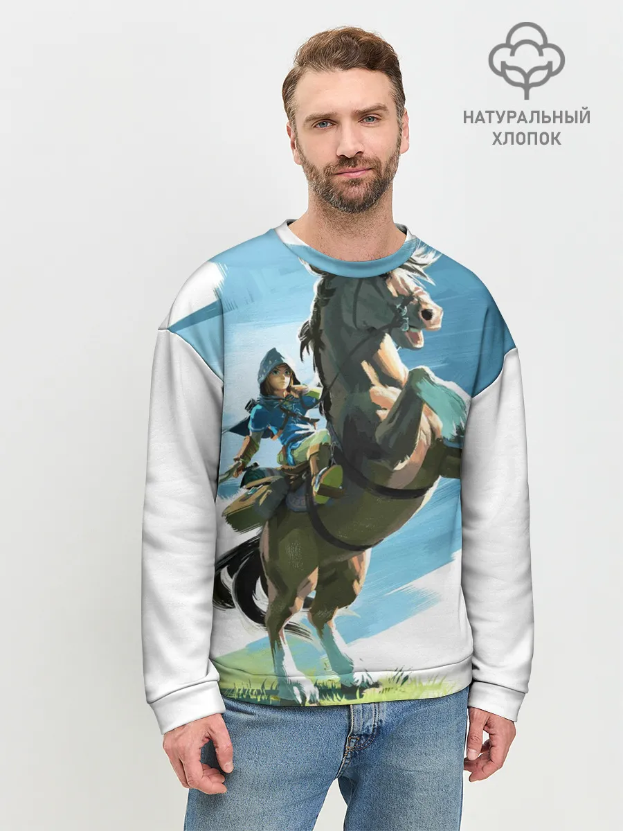 Мужской свитшот базовый / Линк на коне