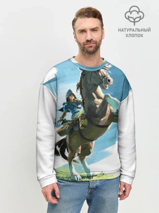Мужской свитшот базовый / Линк на коне