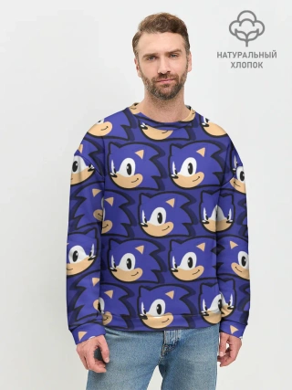 Мужской свитшот базовый / Sonic pattern