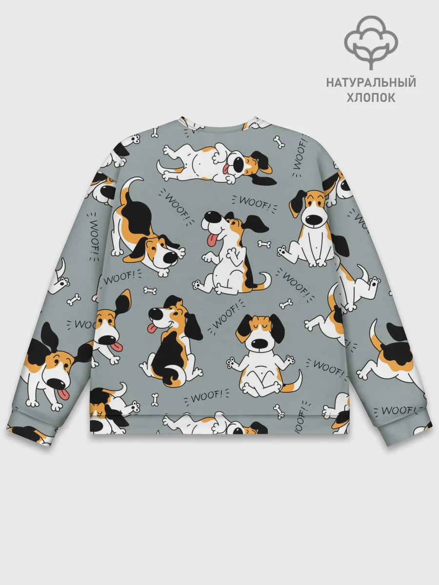 Мужской свитшот базовый / Собаки Бигли