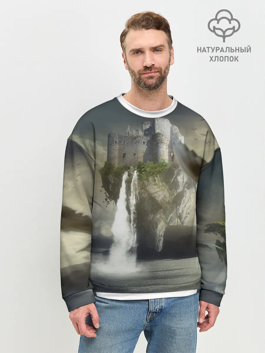 Мужской свитшот базовый / Парящий замак