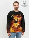 Мужской свитшот базовый / Чёрный клевер Аста в огне