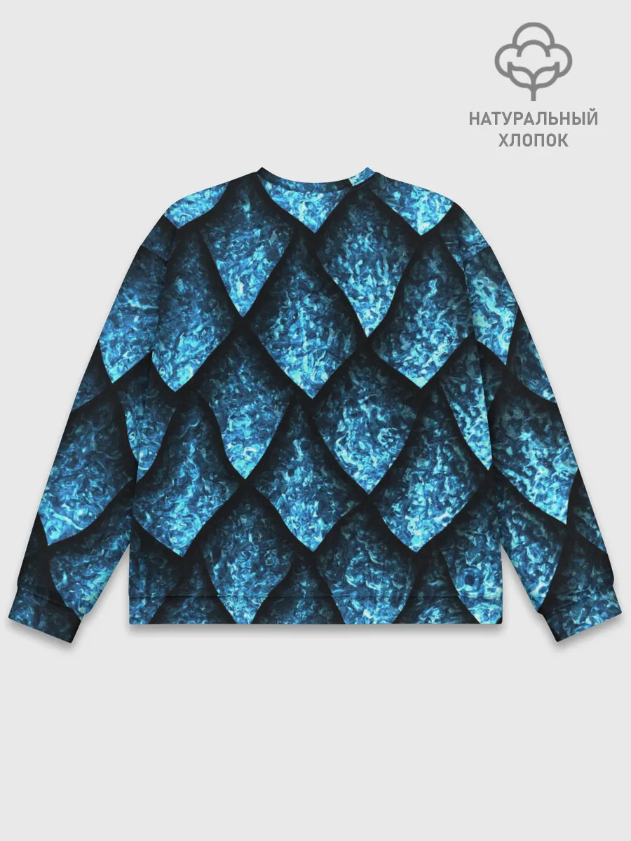 Мужской свитшот базовый / Чешуя ледяного дракона