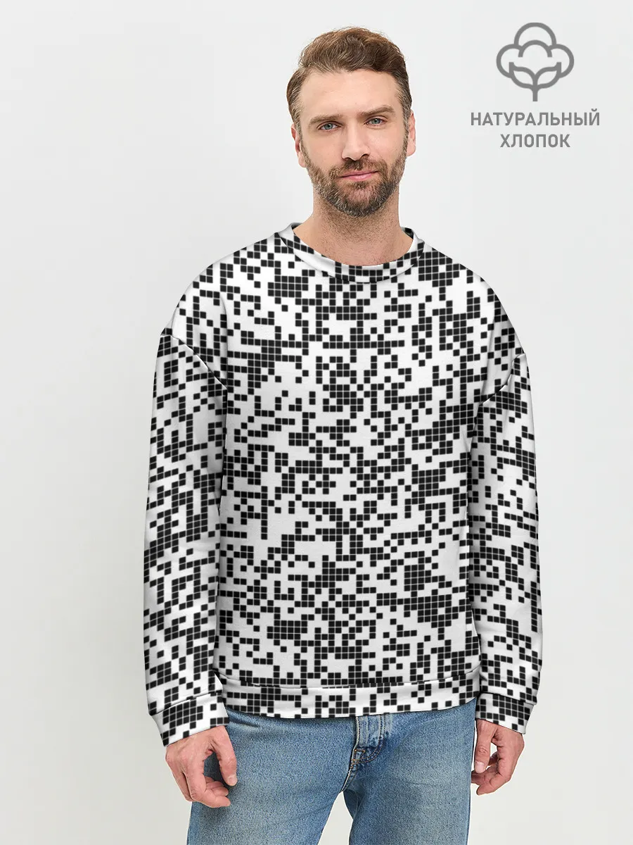 Мужской свитшот базовый / Пиксельный Узор