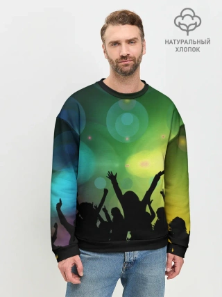 Мужской свитшот базовый / Неоновая Вечеринка