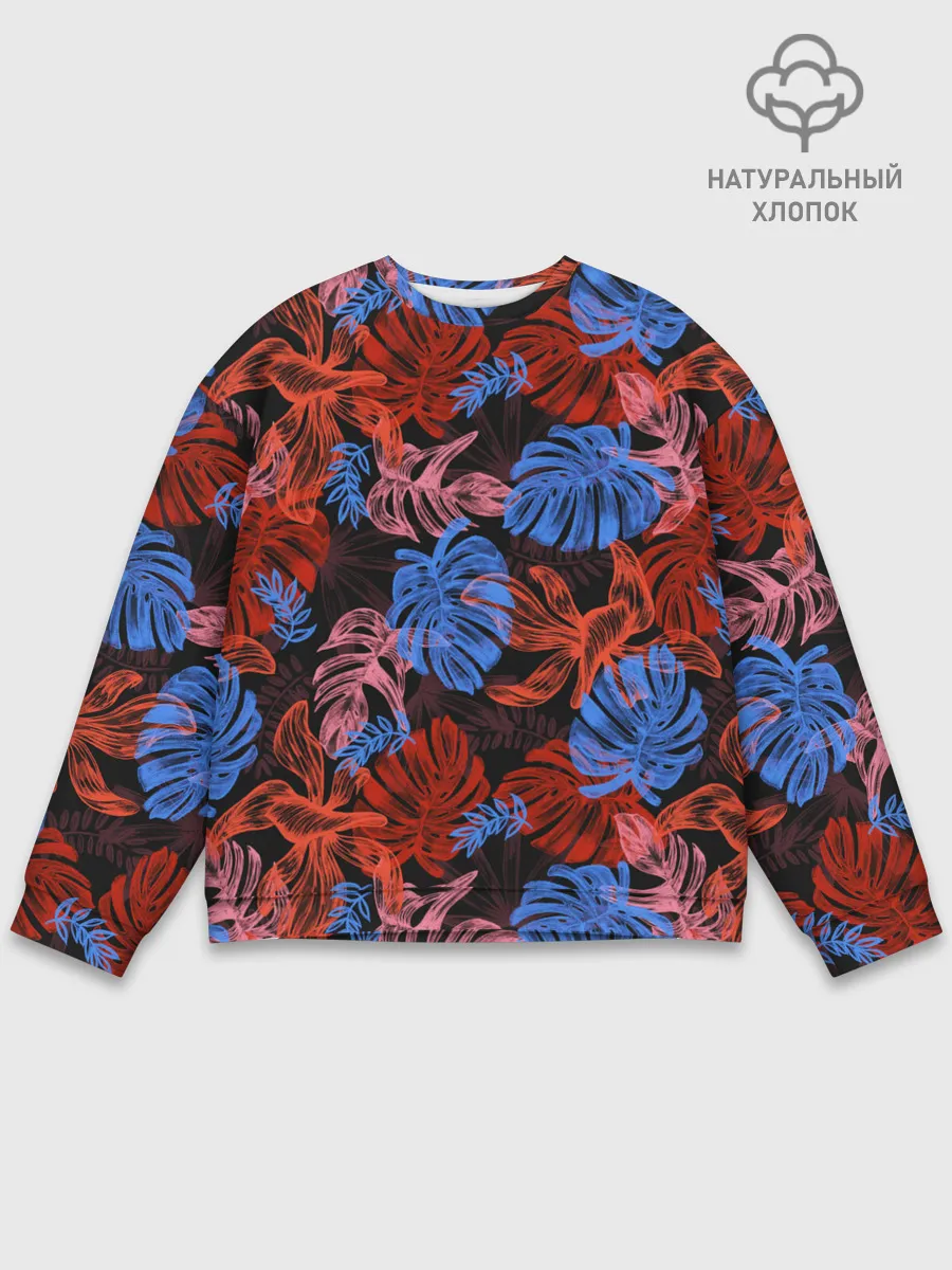 Мужской свитшот базовый / Неоновые Тропики