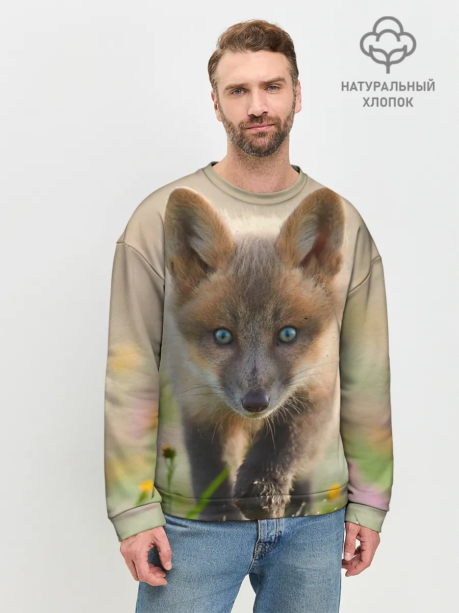 Мужской свитшот базовый / Лисичка
