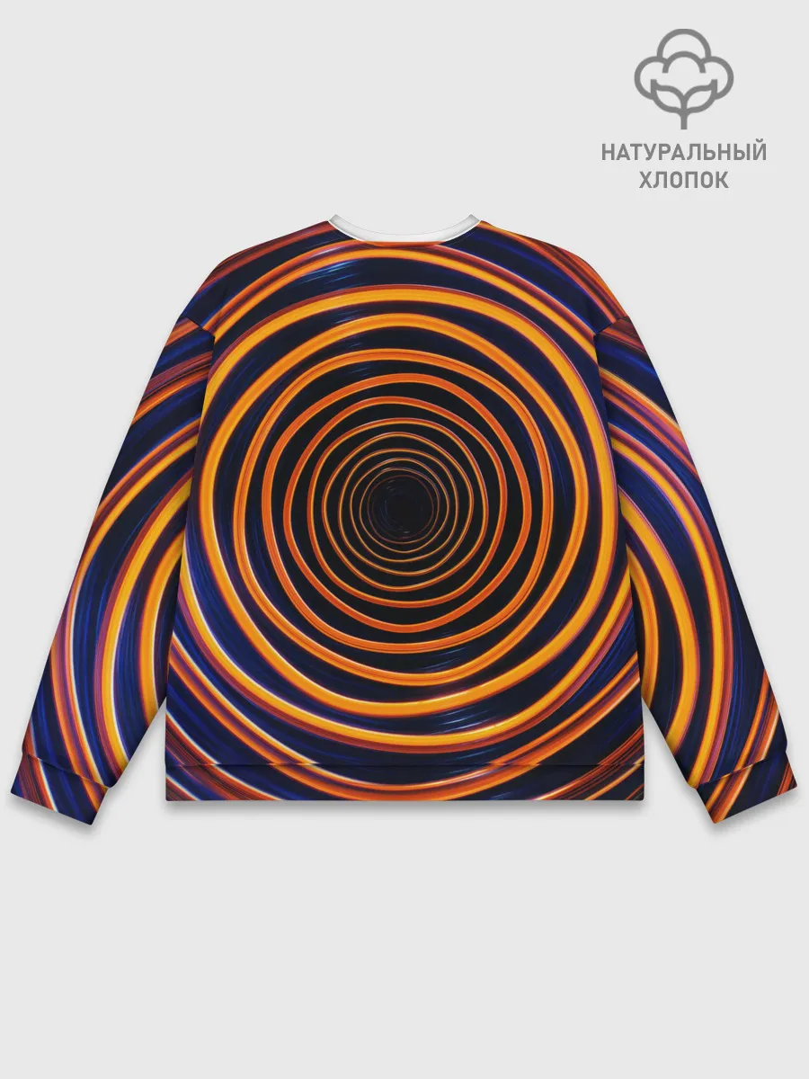 Мужской свитшот базовый / Круги неоновые