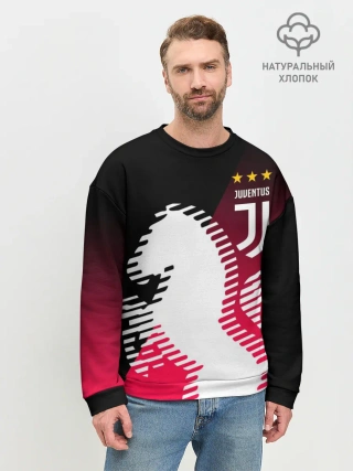 Мужской свитшот базовый / JUVENTUS / ЮВЕНТУС / НЕОН