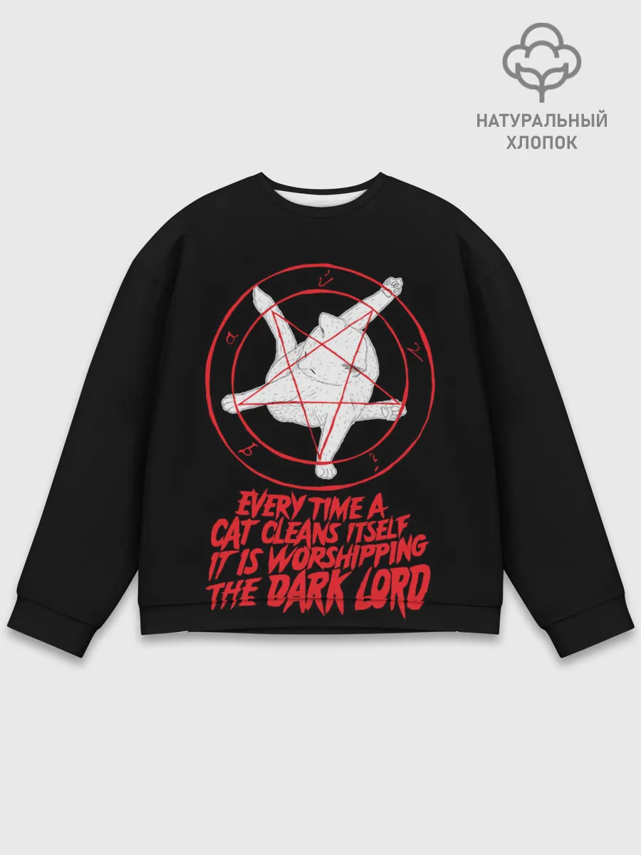 Мужской свитшот базовый / КОТ САТАНЫ