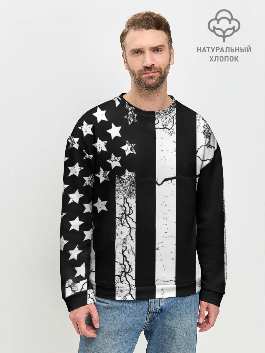 Мужской свитшот базовый / ЗВЕЗДНО-ПОЛОСАТЫЙ