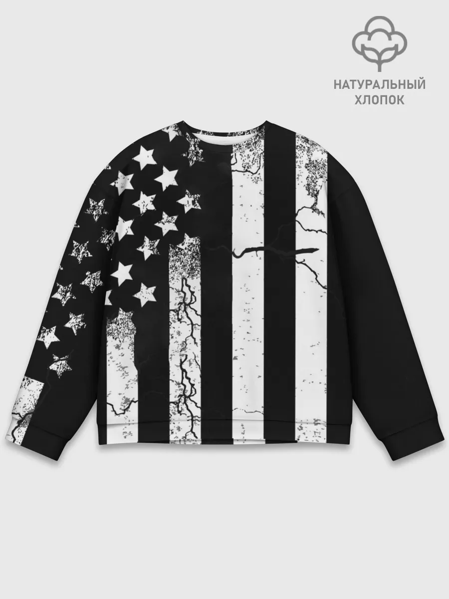 Мужской свитшот базовый / ЗВЕЗДНО-ПОЛОСАТЫЙ