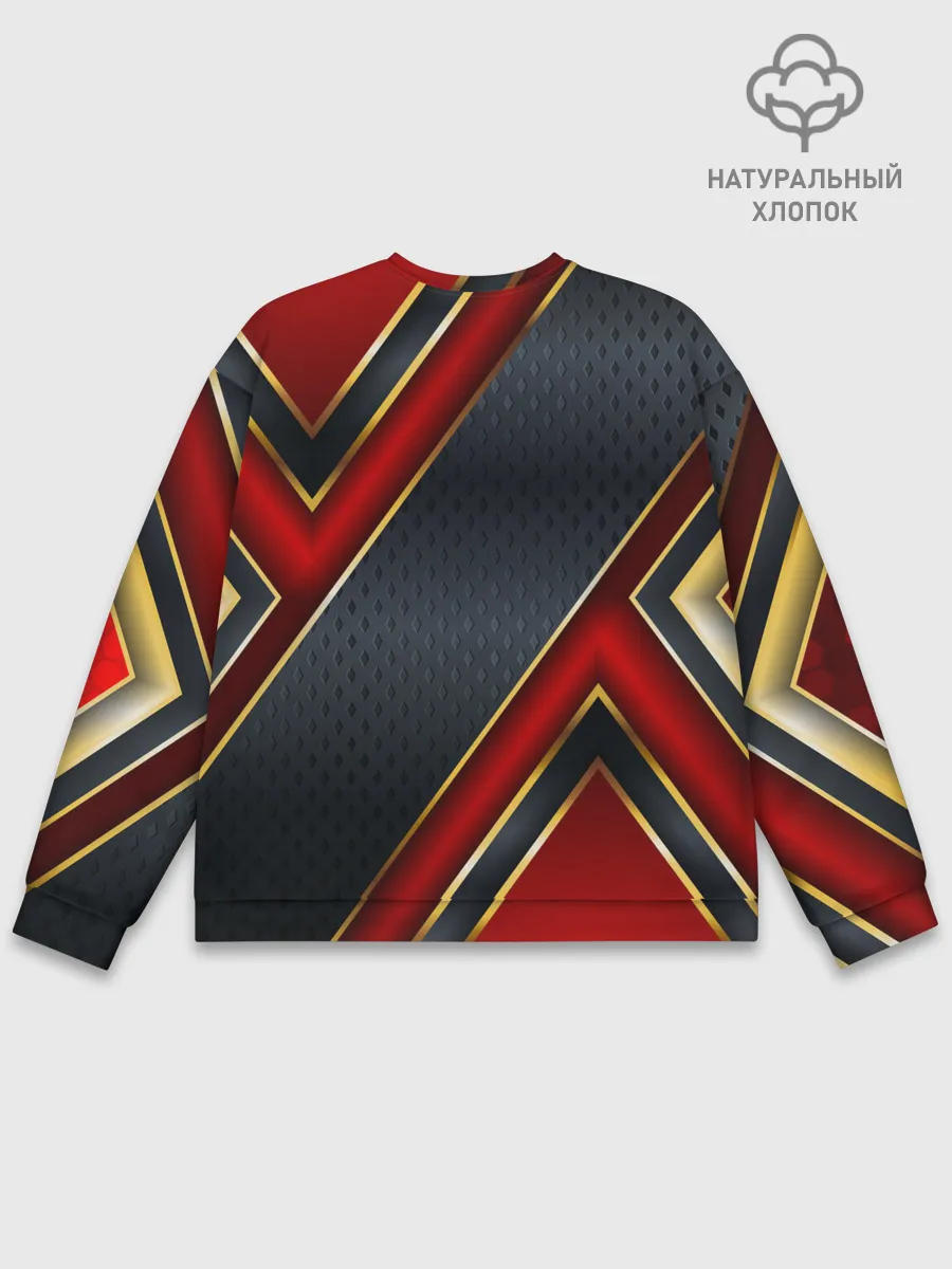 Мужской свитшот базовый / Black & Red 3D