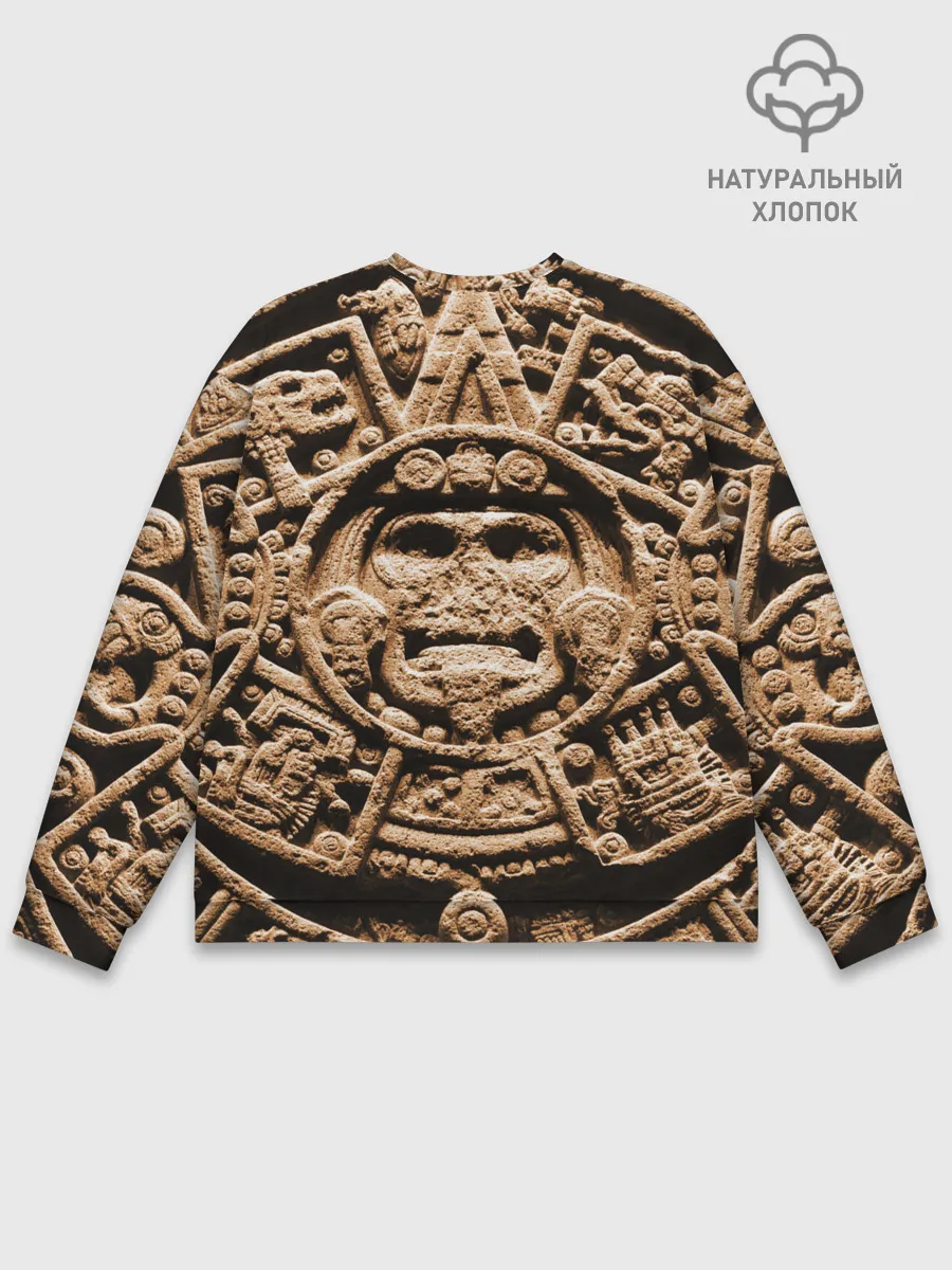 Мужской свитшот базовый / Ацтекский Календарь