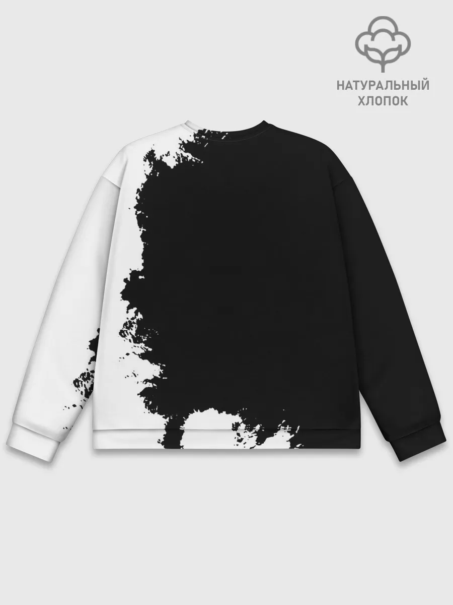 Мужской свитшот базовый / Чёрный клевер Аста и демон Либе