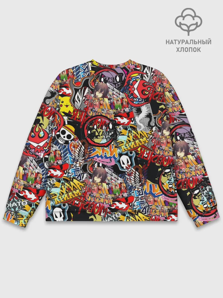 Мужской свитшот базовый / Логотипы Аниме Мультиков
