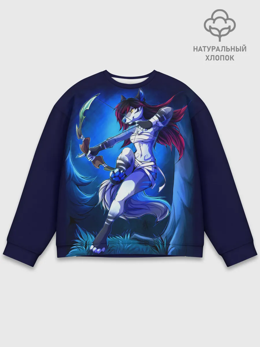 Мужской свитшот базовый / Furry warrior