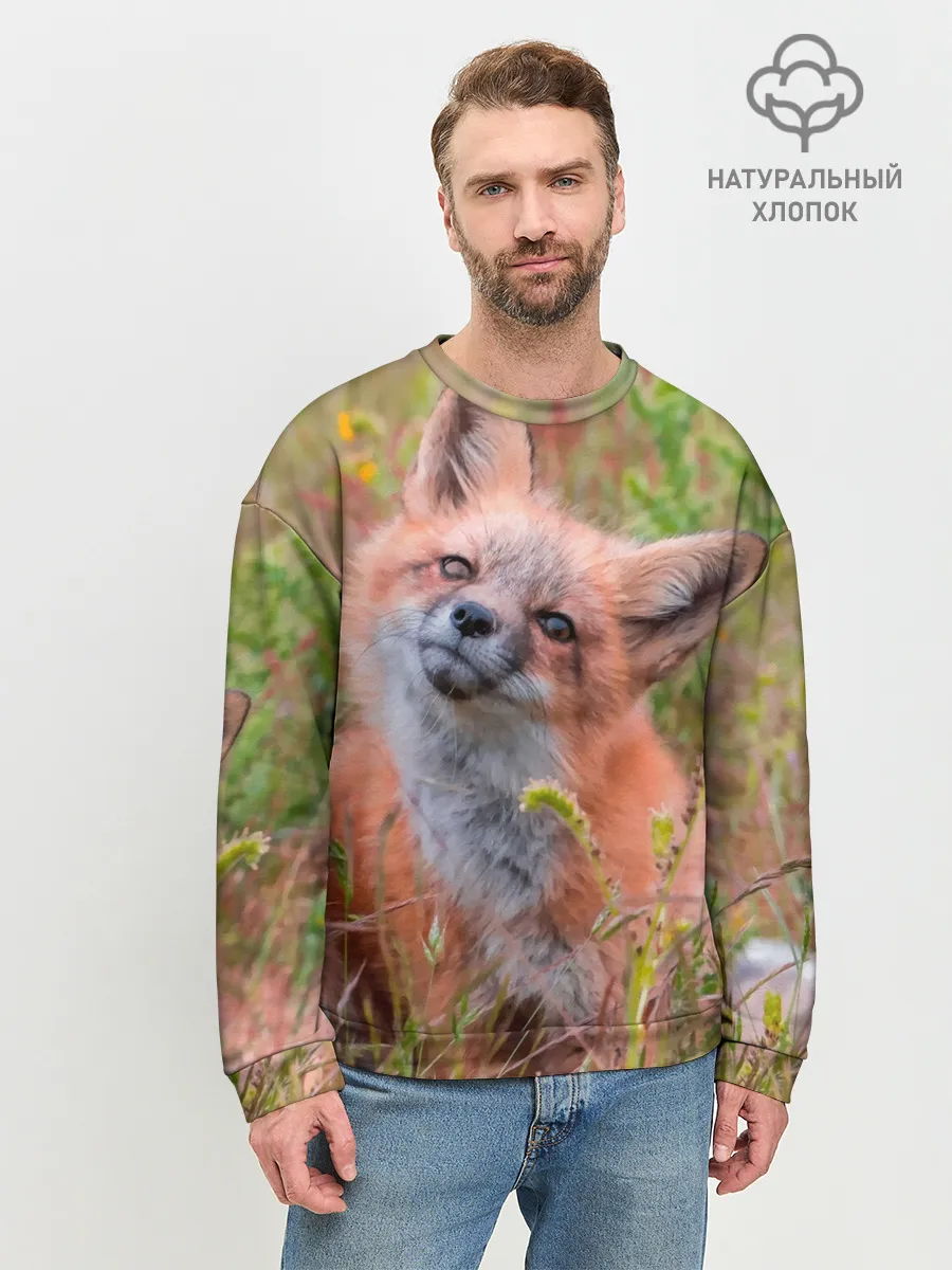 Мужской свитшот базовый / Лисичка