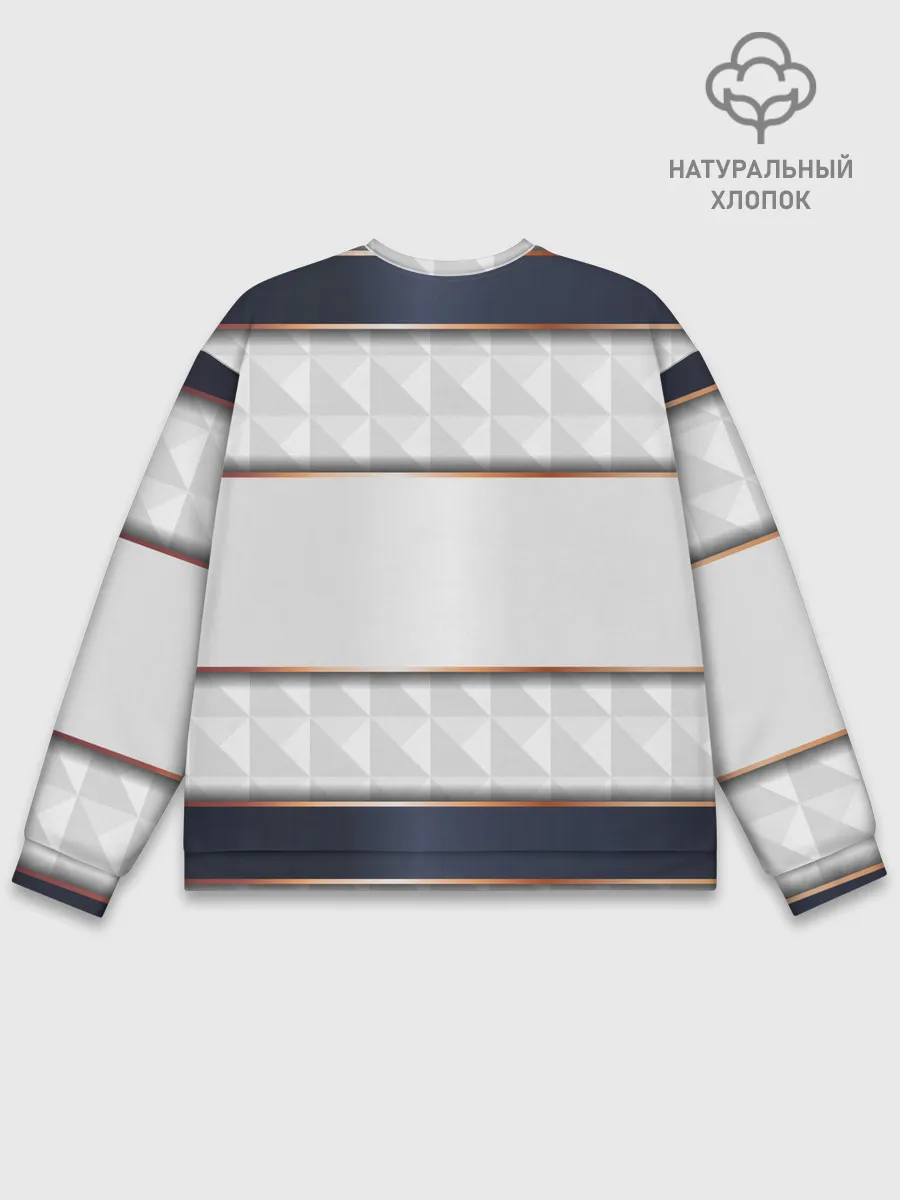 Мужской свитшот базовый / White 3d lines