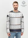 Мужской свитшот базовый / White 3d lines
