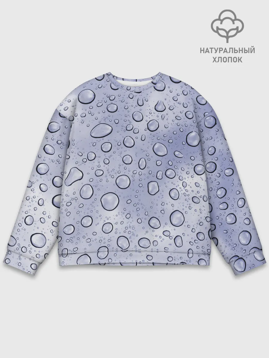 Мужской свитшот базовый / Капли на Стекле