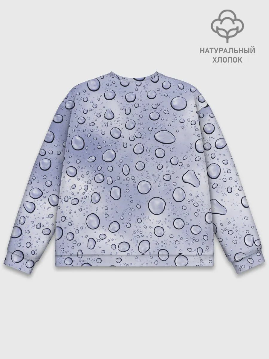 Мужской свитшот базовый / Капли на Стекле