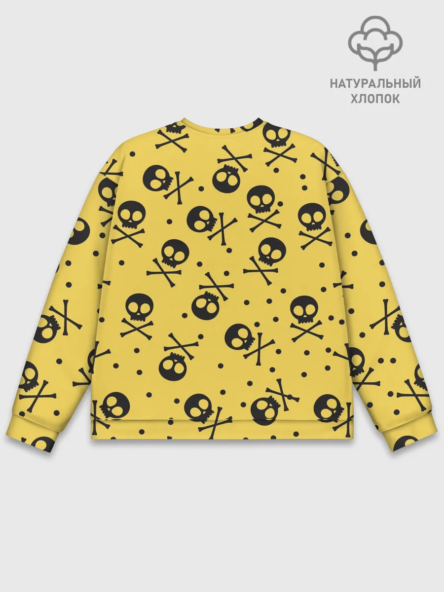 Мужской свитшот базовый / Череповый фон | Черепа