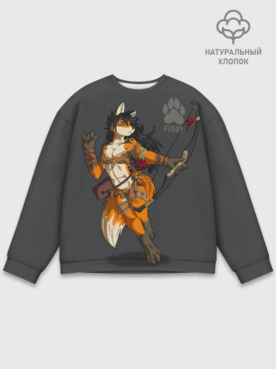 Мужской свитшот базовый / Furry fox