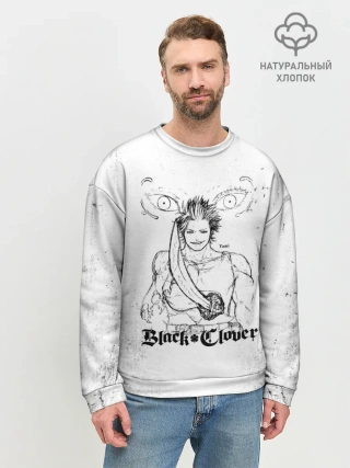 Мужской свитшот базовый / Ями Сукэхиро Чёрный клевер
