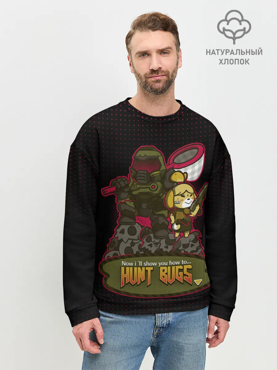 Мужской свитшот базовый / Doom x Animal crossing