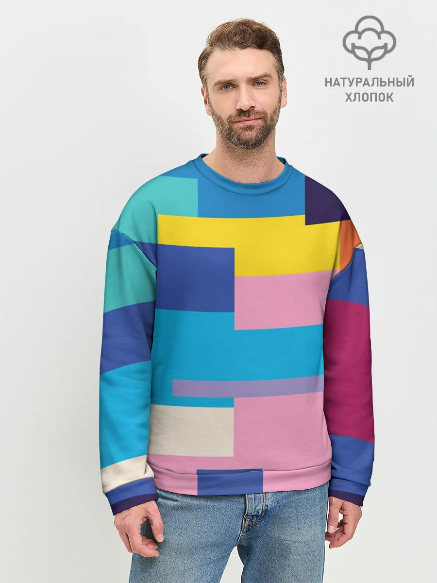 Мужской свитшот базовый / Плавные узоры