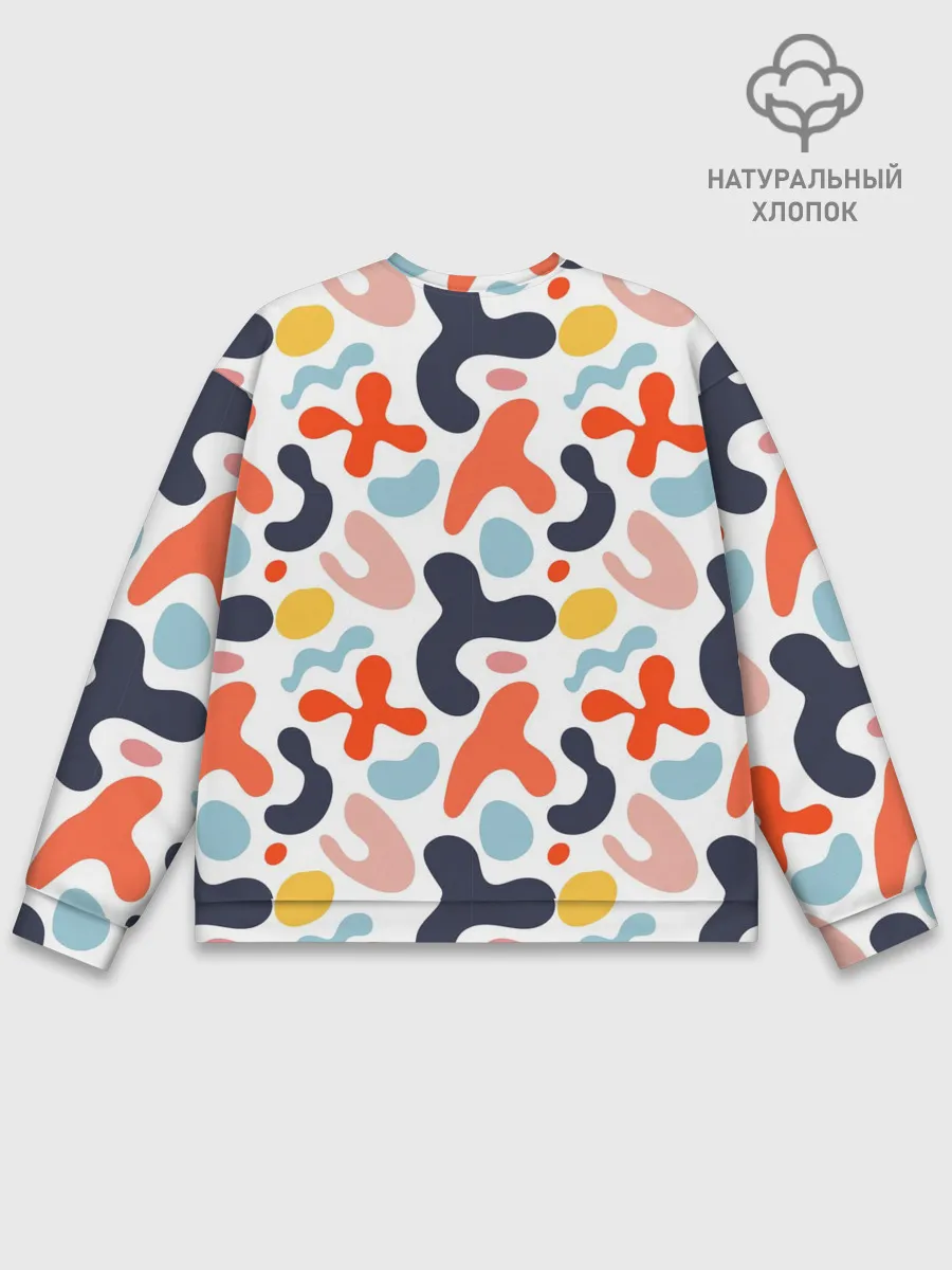 Мужской свитшот базовый / Абстрактные цветные пятна