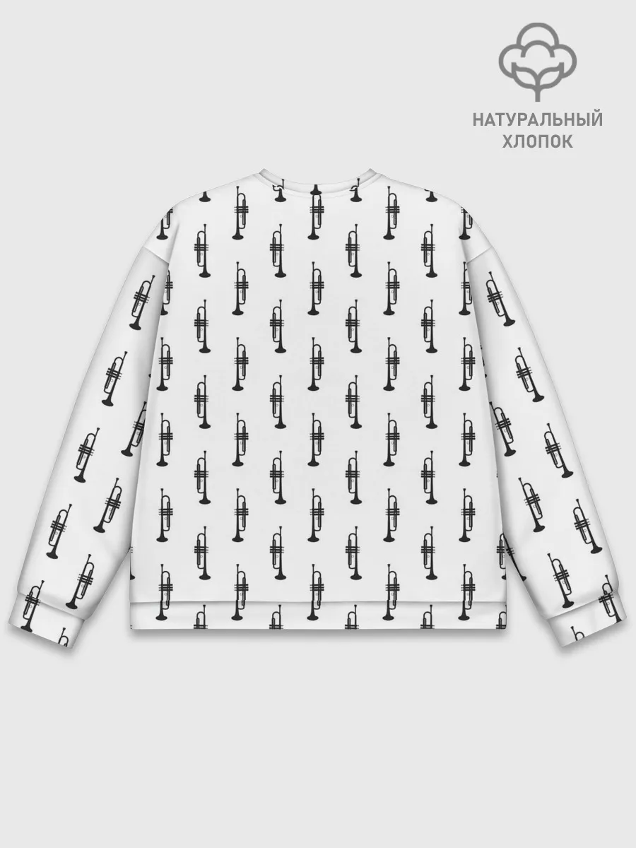 Мужской свитшот базовый / Труба, музыкальный инструмент