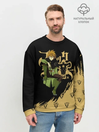 Мужской свитшот базовый / Финрал Ролкейс | Чёрный Клевер