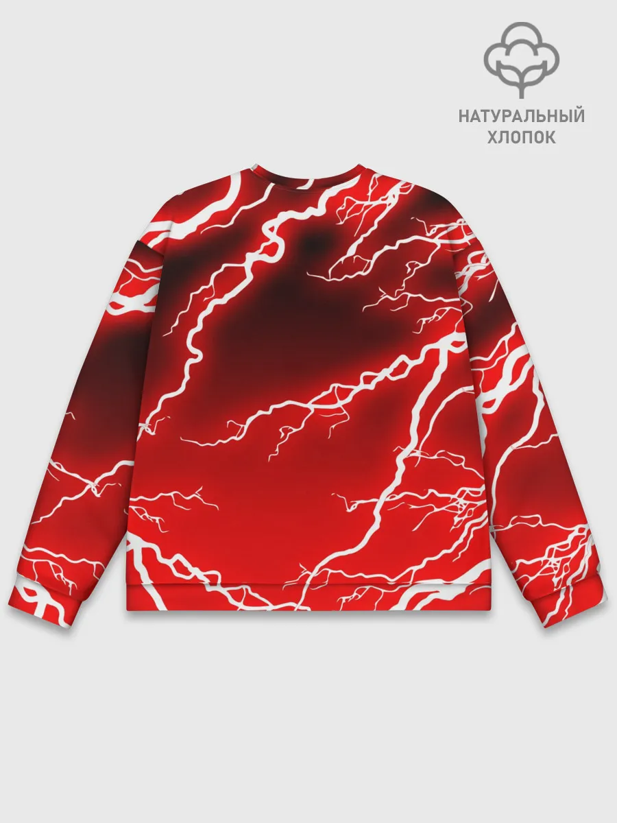 Мужской свитшот базовый / АТЛЕТИКО МАДРИД / МОЛНИИ