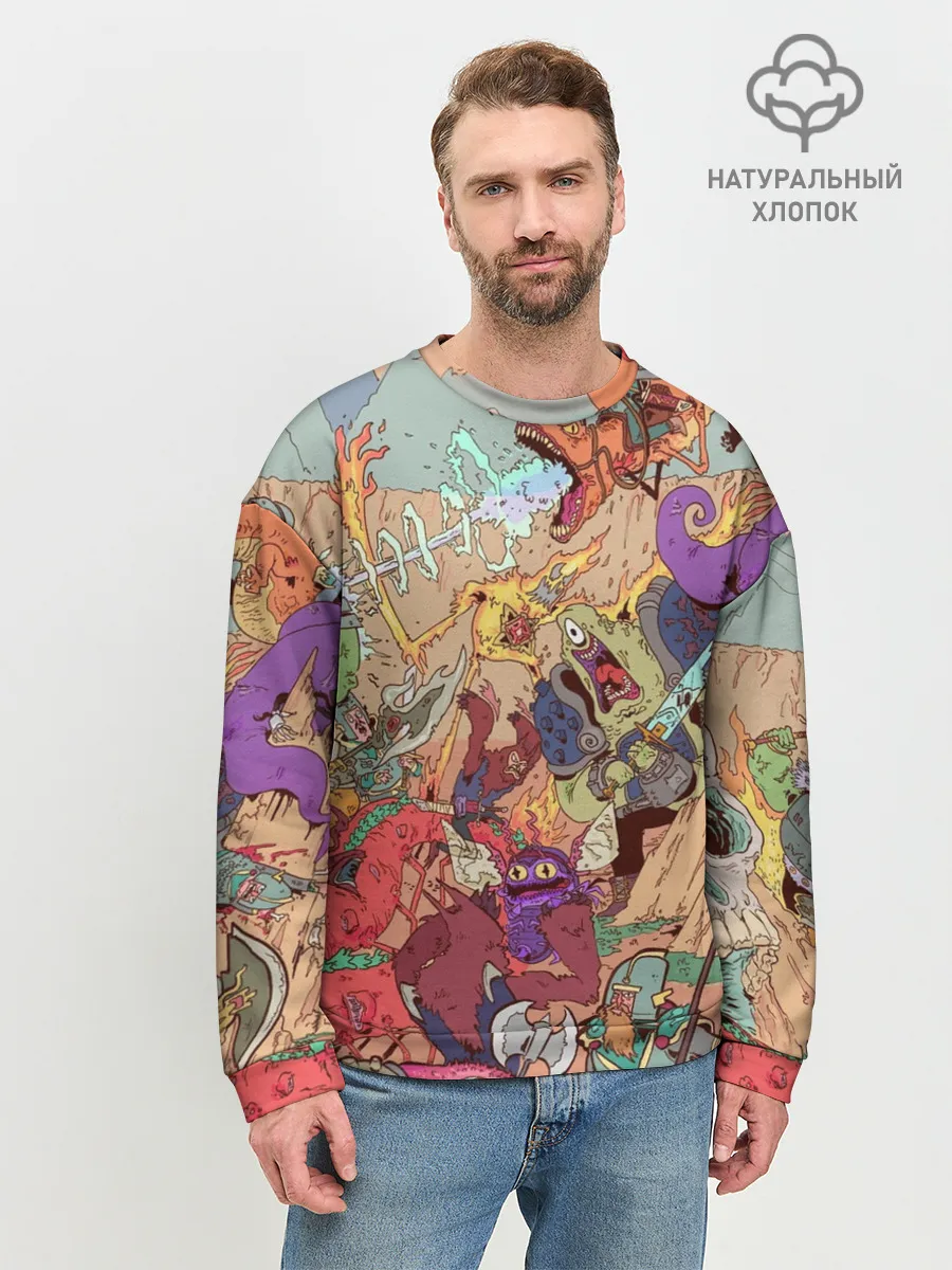 Мужской свитшот базовый / MONSTER WAR | СЮРРЕАЛИЗМ