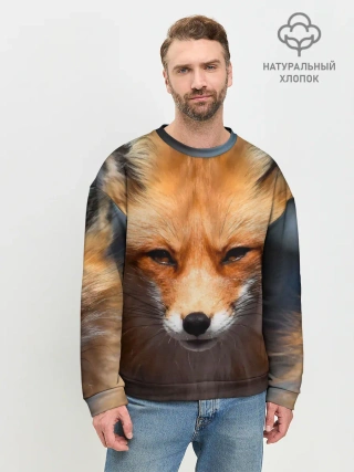 Мужской свитшот базовый / Хитрая лисица