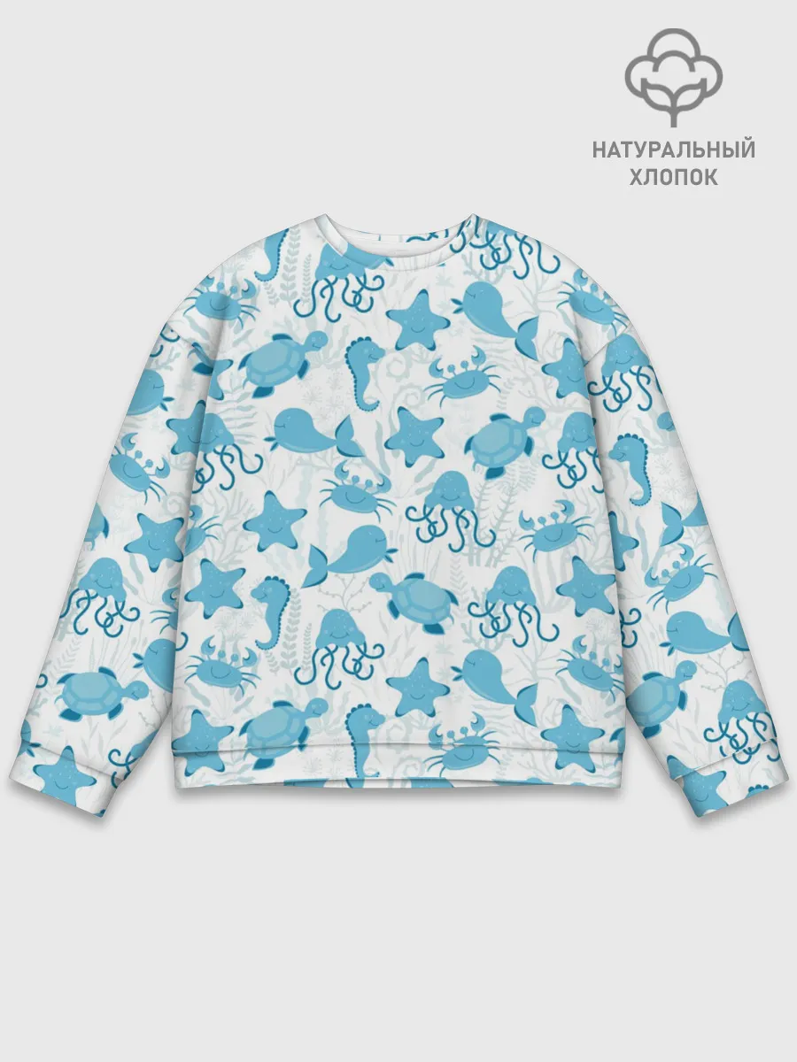 Мужской свитшот базовый / Морские жители