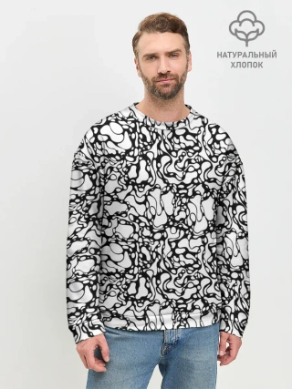 Мужской свитшот базовый / Абстрактная жидкость